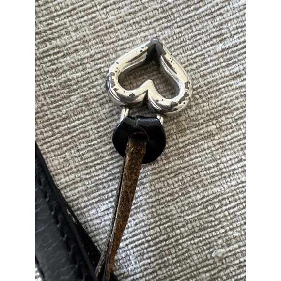 Brighton Croc Embossed Leather Handbag Hand Shoulder Bag Heart Charm Purse - Picture 14 of 16